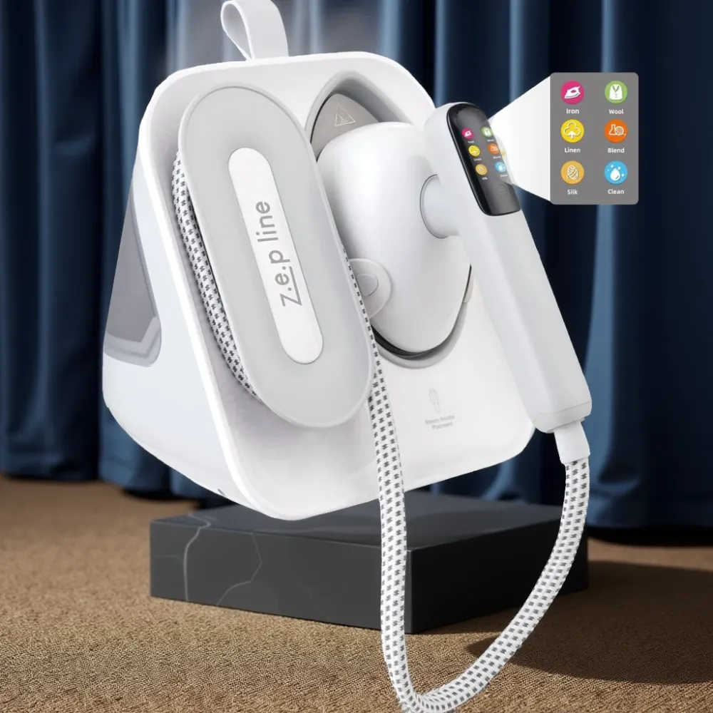 Ручной паровой утюг Zepline ZP-00222 3000Вт, резервуар 1.5л, подача пара 50г/мин, сенсорное управление Серый Одесса - изображение 1