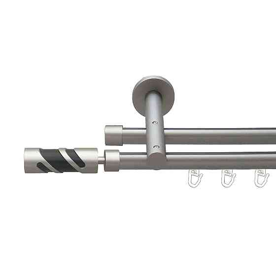 Карниз Orvit Сієна металевий дворядний циліндр на профіль (16 см) профільна труба  Сатин 19\19 мм 300 см (00-00027438) Львів