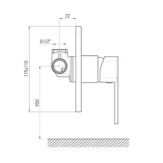 Змішувач прихованого монтажу VOLLE SOTA cromo для душу хром Київ