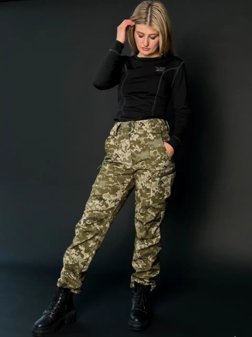 Жіночі тактичні штани Softshell на флісі 48, Піксель ММ-14 Запорожье - изображение 9
