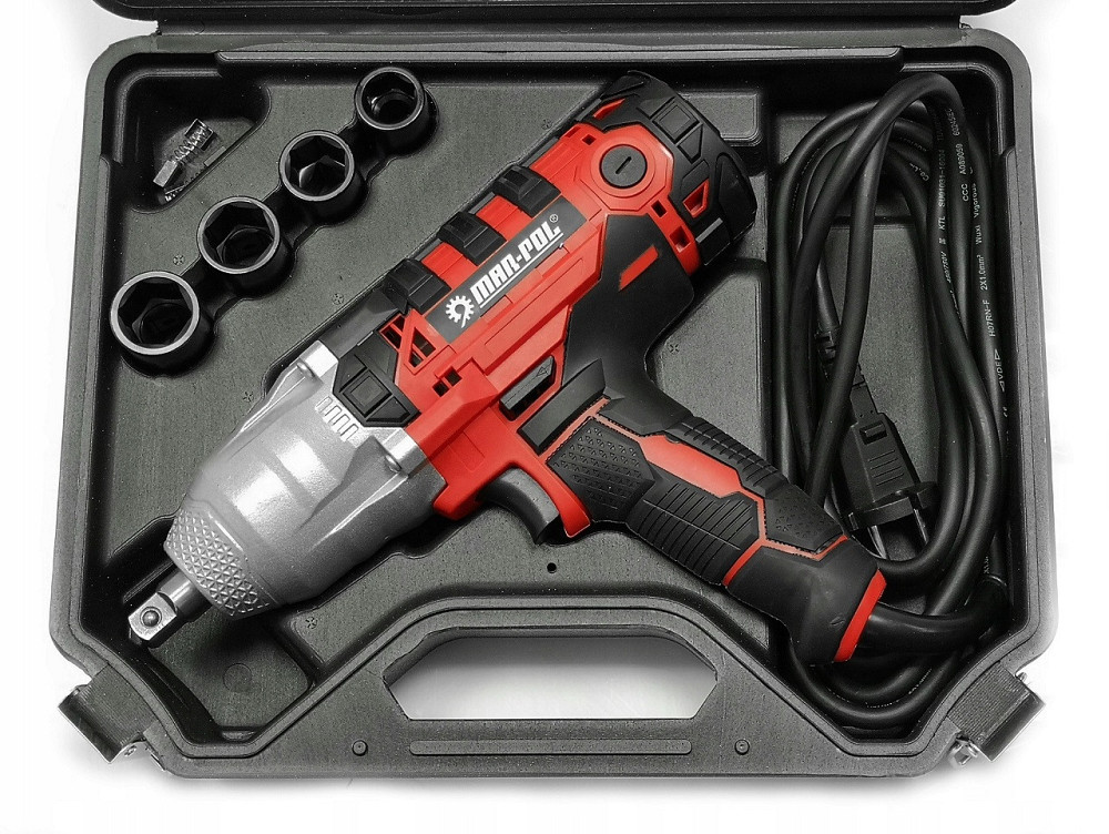 Гайковерт ударний мережевий 1/2 насадки 4 ударні - 17. 19. 21. 22 Mar-Pol (M80489) Нововолинськ - фото 8