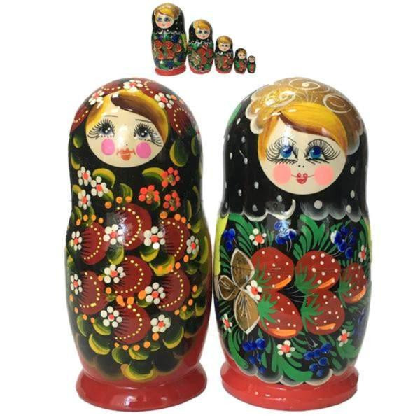 Статуетка Матрьошка випалена дерев'яна 5 в 1 Київ - фото 1
