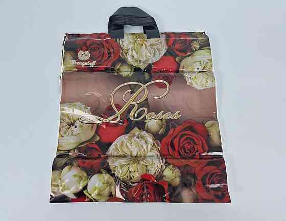 Пакет із петльовою ручкою 40*42 "Червоні троянди Ренпако (25 шт.) Харків