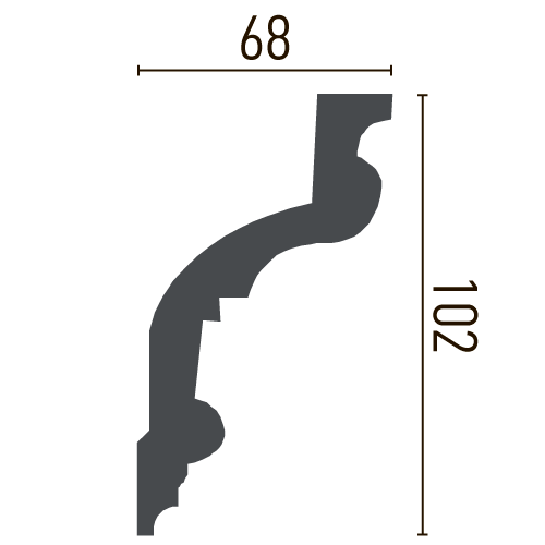 Карниз полиуретановый с орнаментом Gaudi Decor C 1015 Днепр