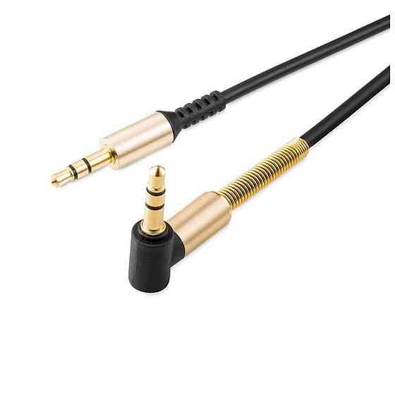 Аудiо кабель HOCO UPA02 AUX Spring Audio cable, колір чорний 6957531025665 Одеса