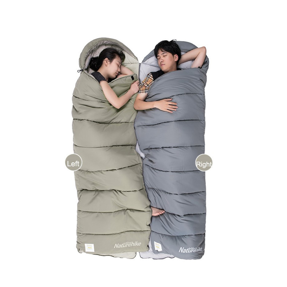 Спальный мешок с капюшоном Naturehike M300 CNK2350WS023, серый, правый Киев - изображение 3
