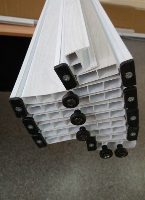 Дверь гармошка  полуостекленная Vinci Decor  Symfonia 860х2030х10 мм Арктично Белый Днепр - изображение 4