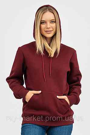 Набір жіночий худі утеплене 2шт RAY BASIC Бордовий/Темно-сірий (U0401W-Burgundy-Dark Grey) 3XL Київ