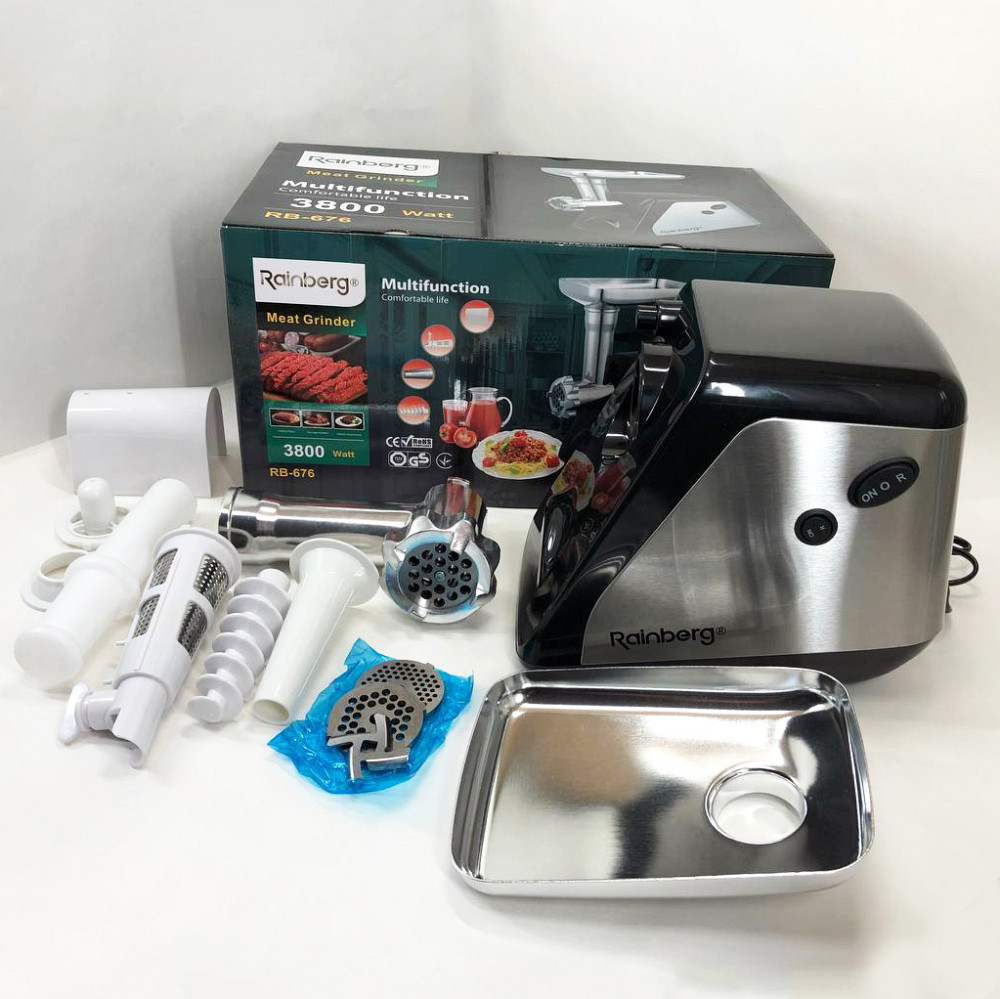 М'ясорубка професійна Rainberg, Лучшие мясорубки М'ясорубка електрична для 'яса MO-15 Львів - фото 6