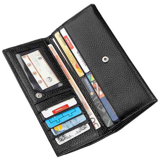 Універсальний гаманець-візитниця ST Leather 18951 Чорний Київ