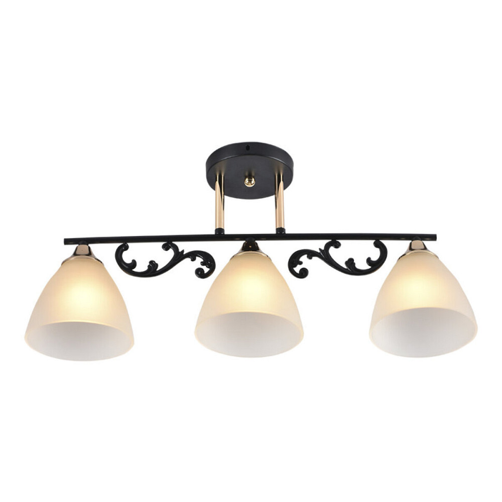 VALESO Люстра стельова на 3 плафони VALESO -3, патрон E27, Чорний+Золото Коломыя - изображение 1