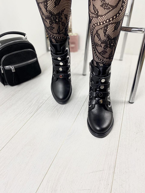 Mioli Черевики жіночі MIOLI чорні натуральна шкіра висота 14см розмір 36р.37р.38р.39р. (3098) Коломыя - изображение 6