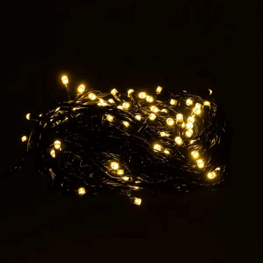 Гірлянда настінна 10 м, 120 LED, жовта, чорний провод Київ - фото 3