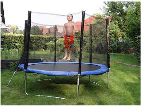 Батут SJ 10ft (312см) синій з зовнішньою сіткою Киев