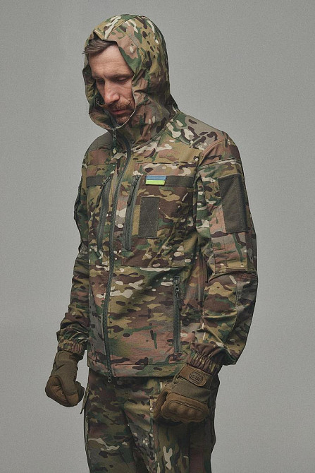 Армейская мужская демисезонная форма мультикам, водонепроницаемый тактический усиленный костюм мультикам Львов - изображение 7