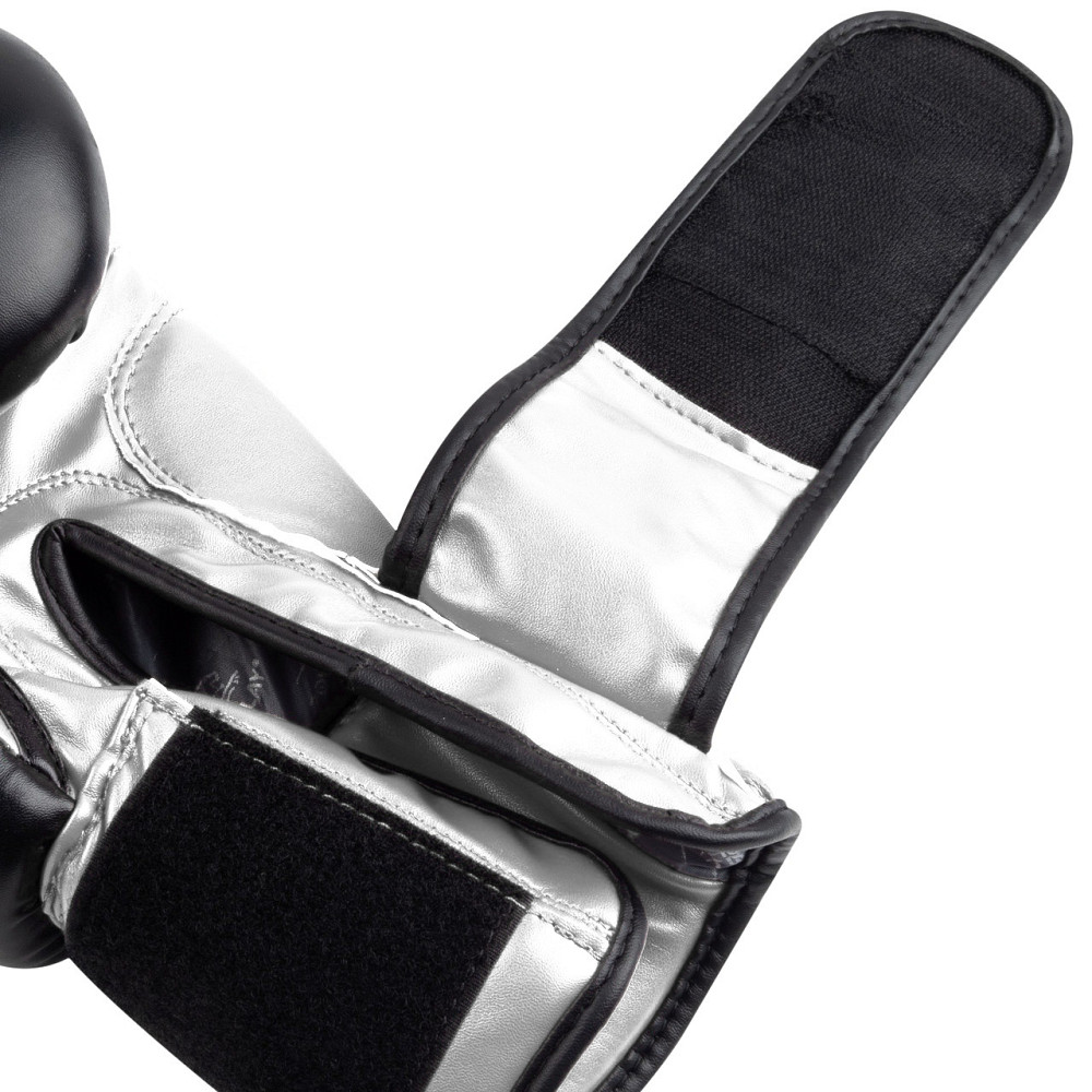 Боксерские перчатки PowerPlay 3004 Classic Черно-Белые 14 унций Киев - изображение 8