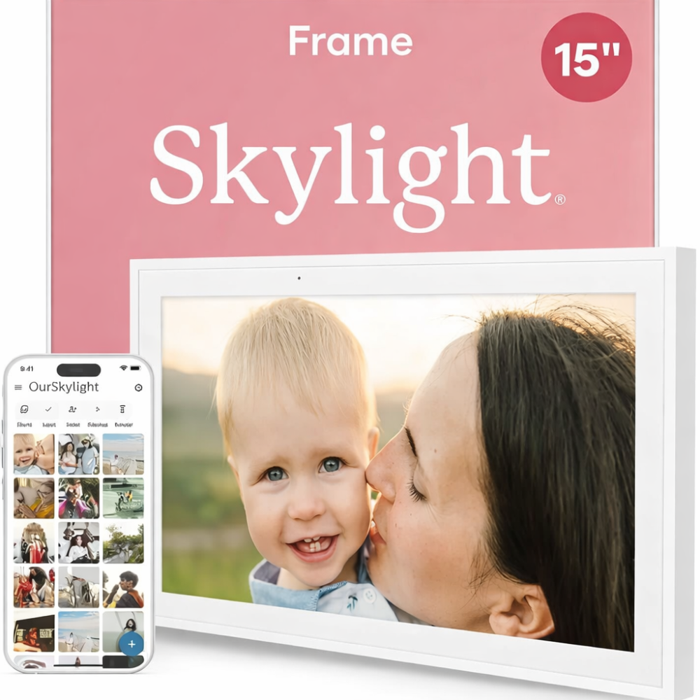 Цифрова фоторамка Skylight: 15-дюймовий Wi-Fi з можливістю завантаження з телефону, сенсорний екран цифрової фоторамки Київ - фото 2