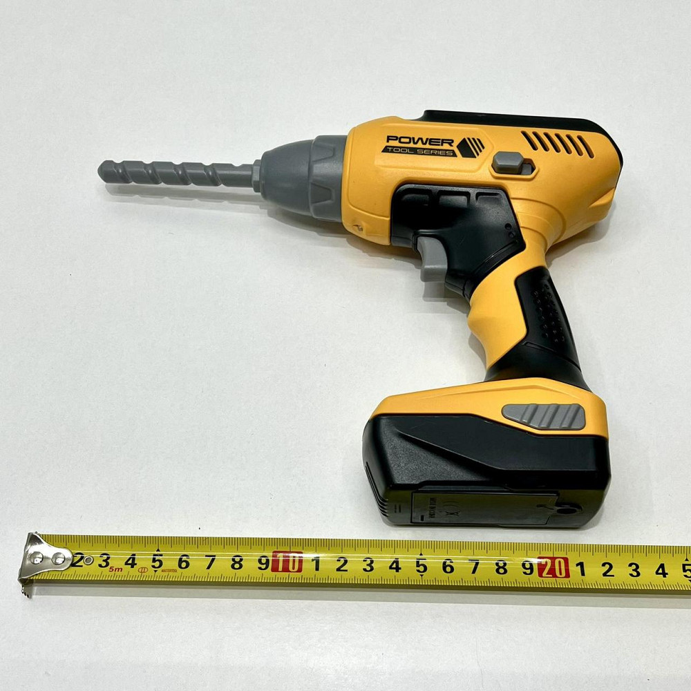 Набір інструментів шуруповерт із підсвічуванням молоток пила викрутка валізці Жовтий (T012) Чернігів - фото 10