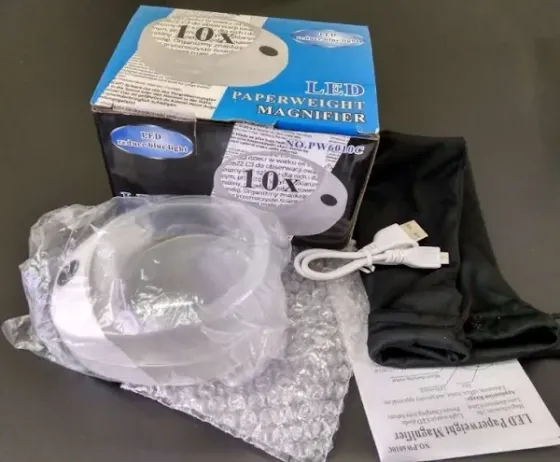 Настільна лупа 10X з LED-підсвіткою PW6010C Полтава