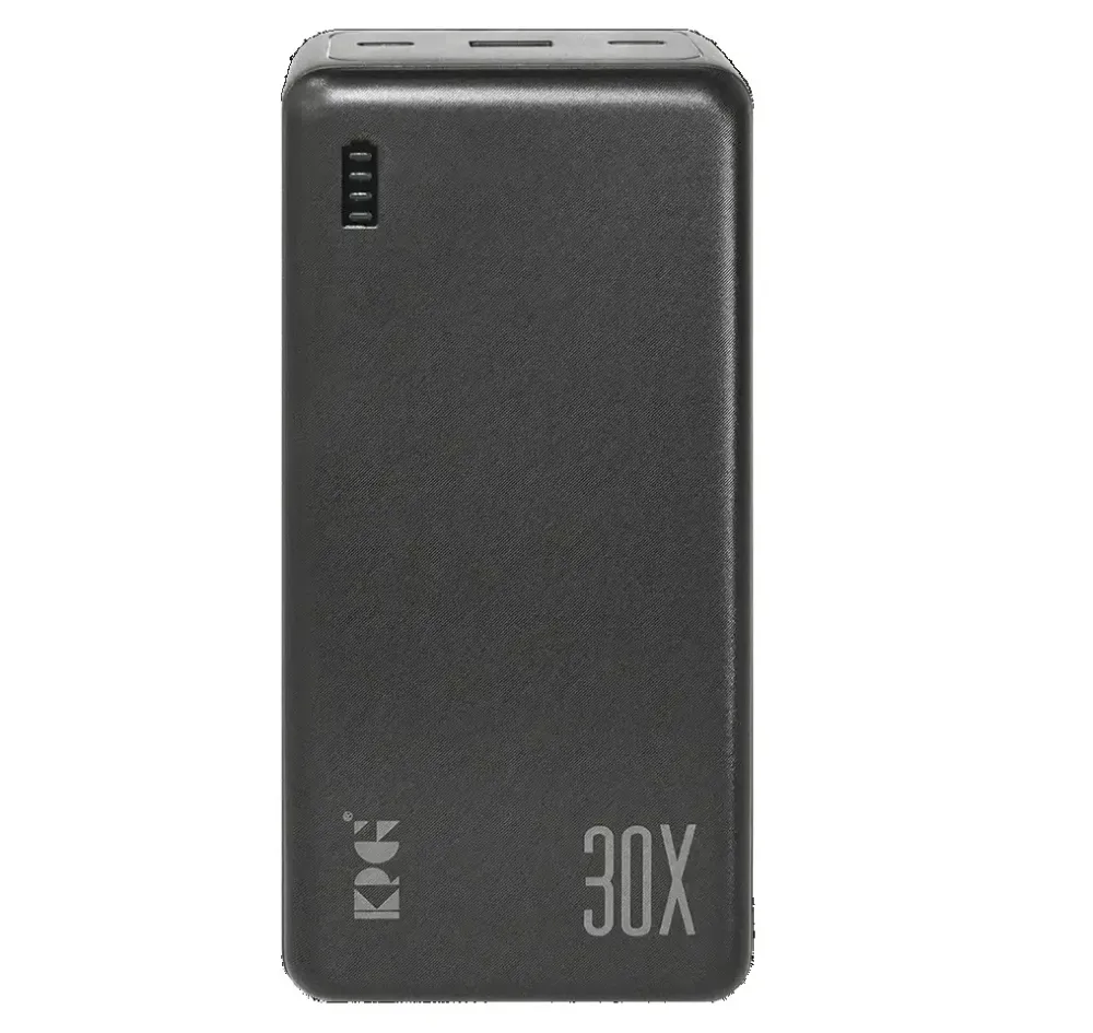 Повербанк KP KP-34 30000 мАч 22,5 Вт быстрая зарядка Power Bank с LED дисплеем черный Одесса - изображение 1