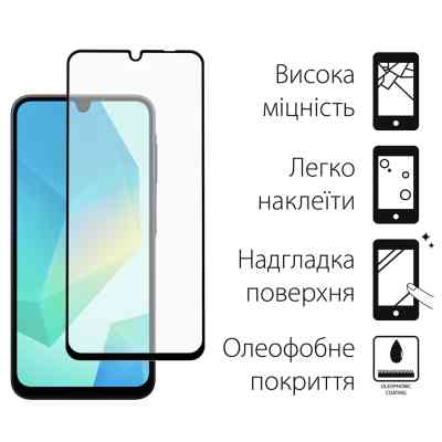 Чехол для мобильного телефона Dengos Samsung Galaxy A16 Matte + glass (Black) (DG-KM-133) Винница