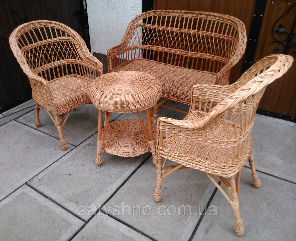 Плетеная мебель с журнальным столиком из лозы Киев - изображение 5