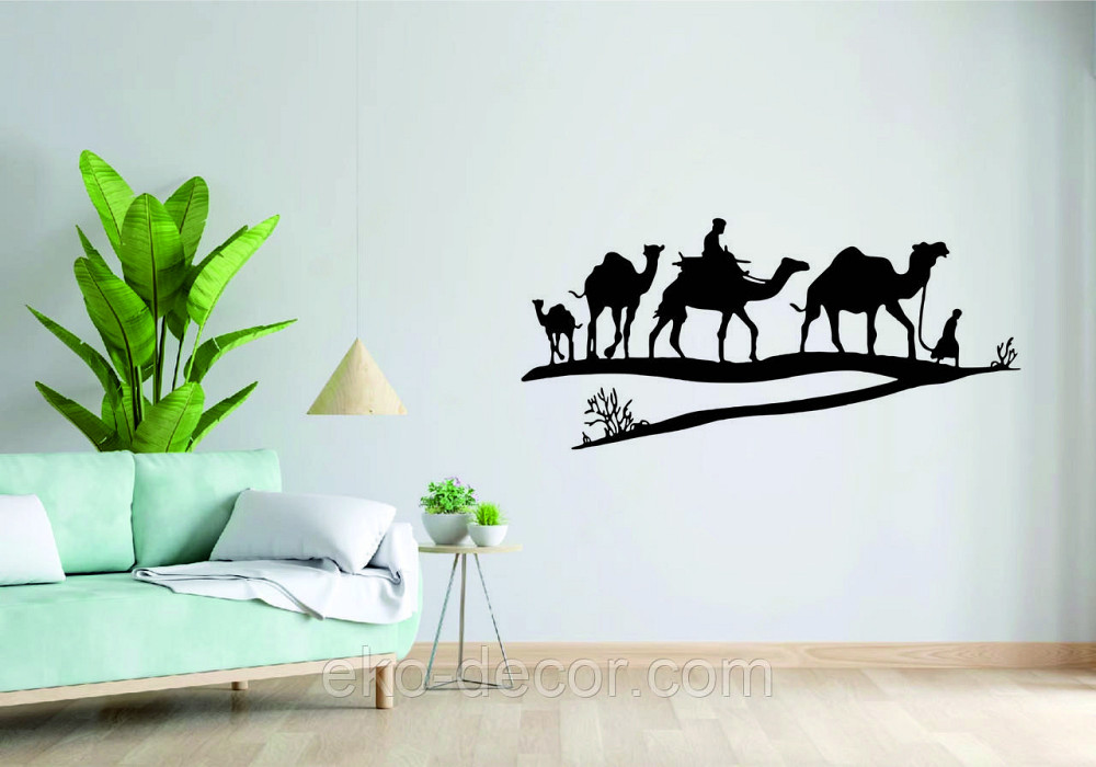 Декоративне настінне Панно «Караван» Декор на стіну 90*42 см, Чорний Київ - фото 4