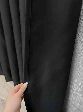 Комплект штор VR-Textil Bagema Rvs 100х270 2шт і Тюль 300х270 1895ш-1675т Чорний з білим 71-170/1 Київ