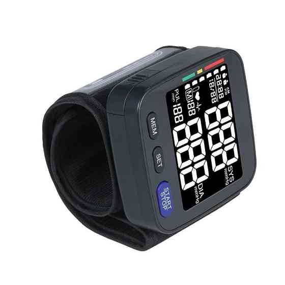 Профессиональный автоматический тонометр на запястье, прибор с памятью. Точный аппарат для измерения давления и пульса Днепр