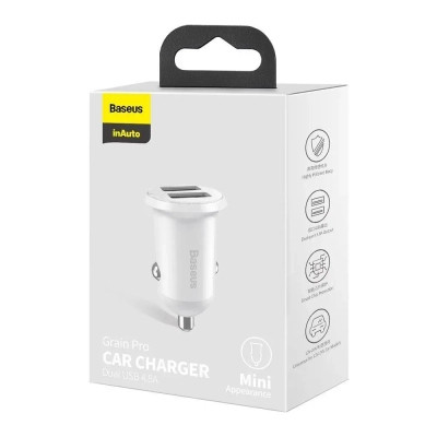 Зарядний пристрій Baseus 2xUSB 24W Grain Pro (CCALLP-02) Вінниця - фото 7