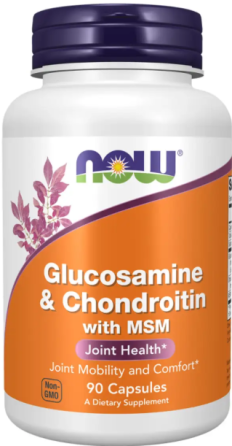 Глюкозамін і хондроїтин з MСM Now Foods Glucosamine & Chondroitin with MSM 90 розт капс Київ
