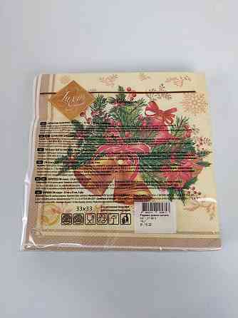Салфетки бумажнае новогодние(ЗЗхЗЗ, 18шт)