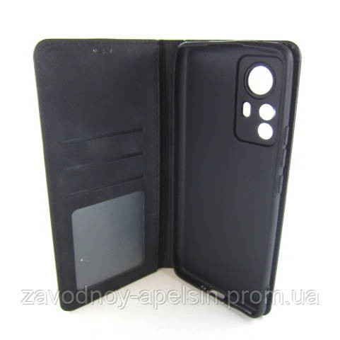 Чохол книжка Xiaomi 12 Pro Захист камери (чорний) Одеса - фото 3