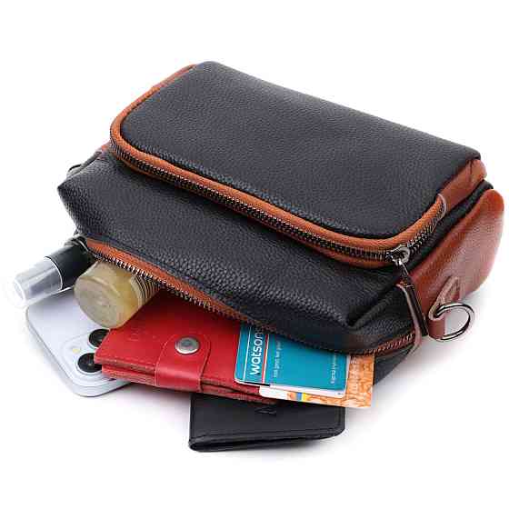 Сумка для женщин на каждый день из натуральной кожи Vintage 22588 Черный Киев