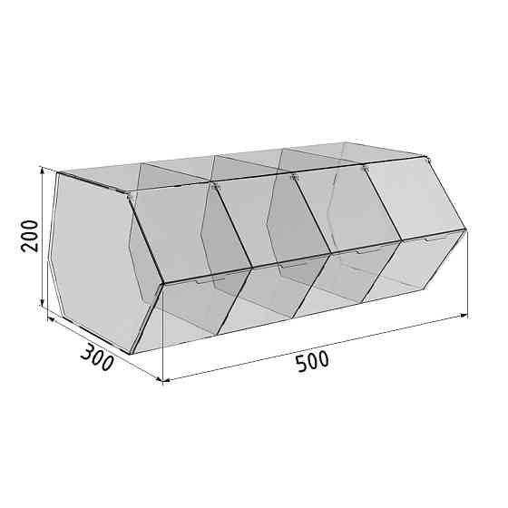 Диспенсер EKOSTAR для мармеладов, снеков, орехов 4 ячейки Киев