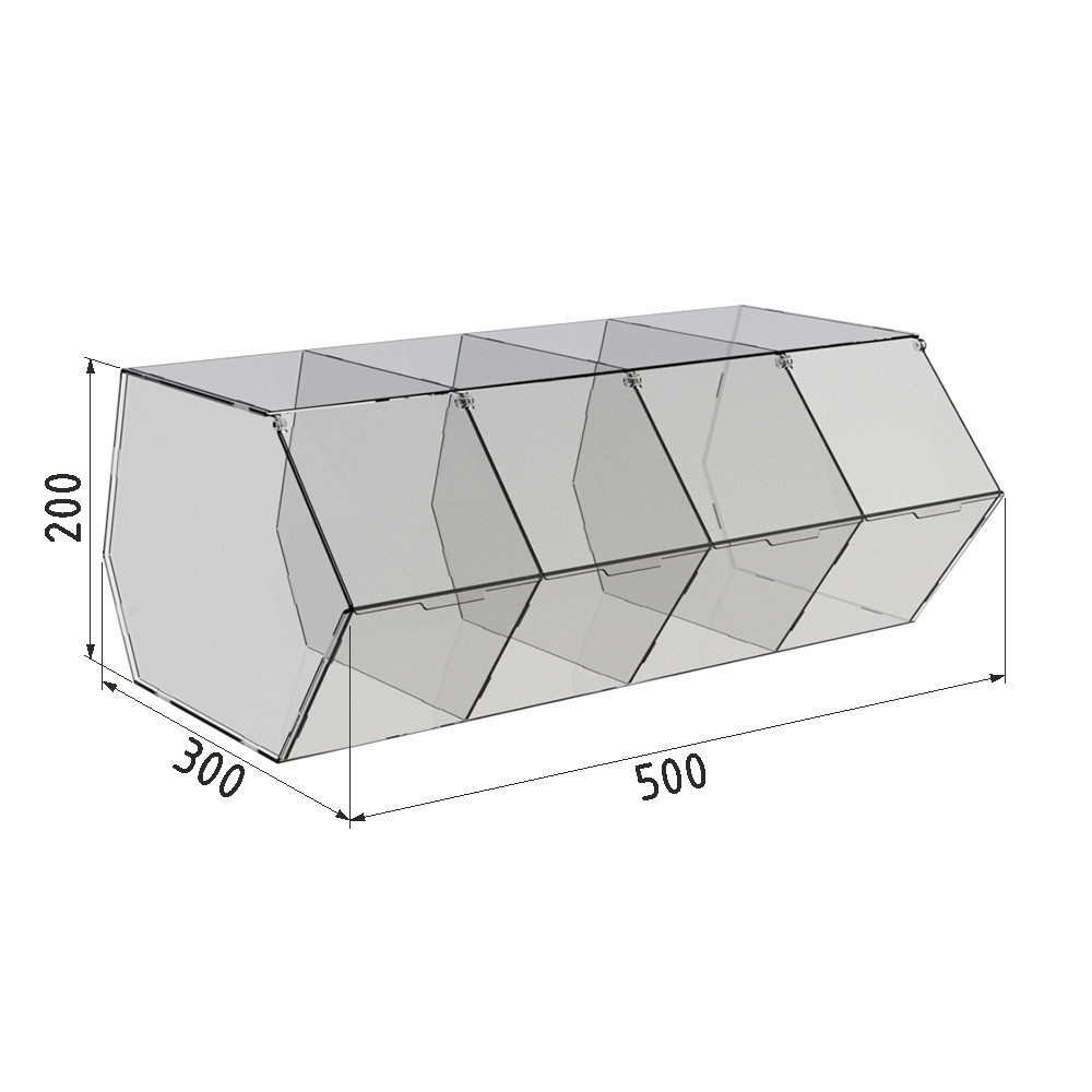 Диспенсер EKOSTAR для мармеладов, снеков, орехов 4 ячейки Киев - изображение 5