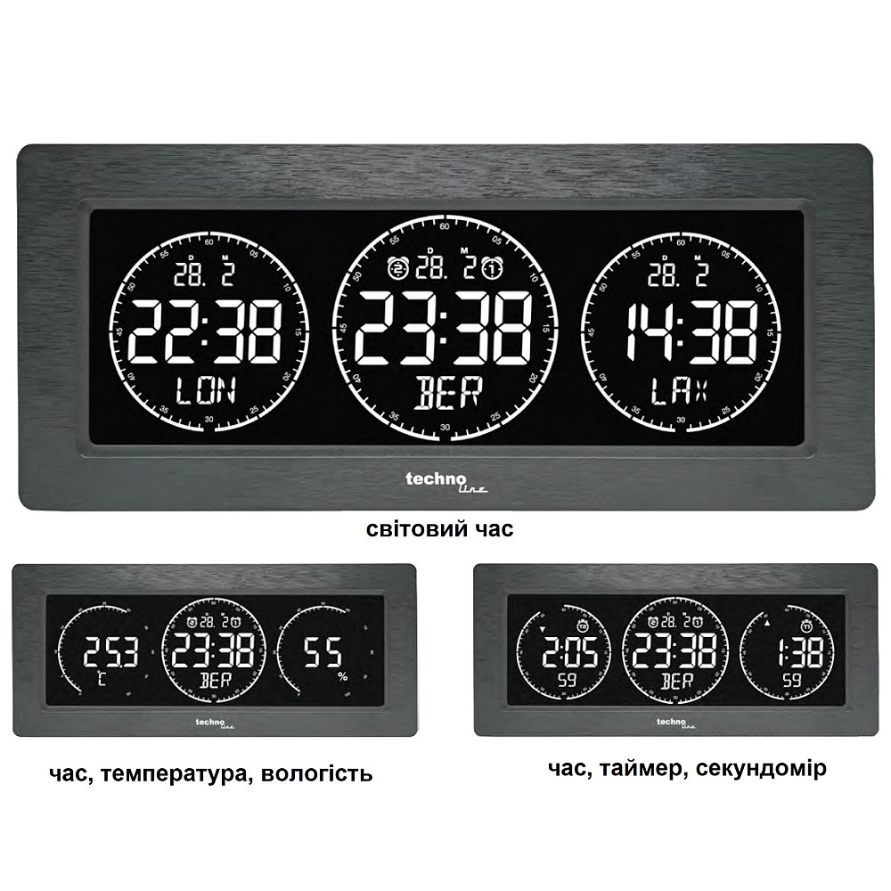 Годинник настільний Technoline WT458 Black (WT458) Киев - изображение 2