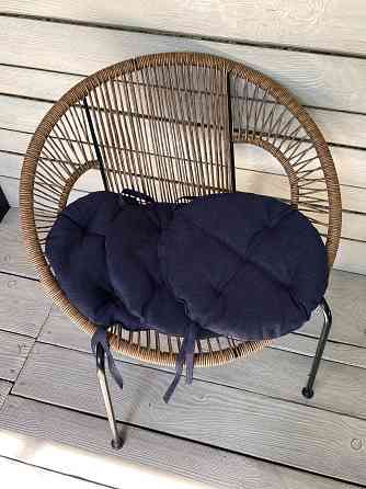 Подушка для стільців (38x38х5 см) кругла Decorator Мальмо колір темно-синій 84-044 Київ