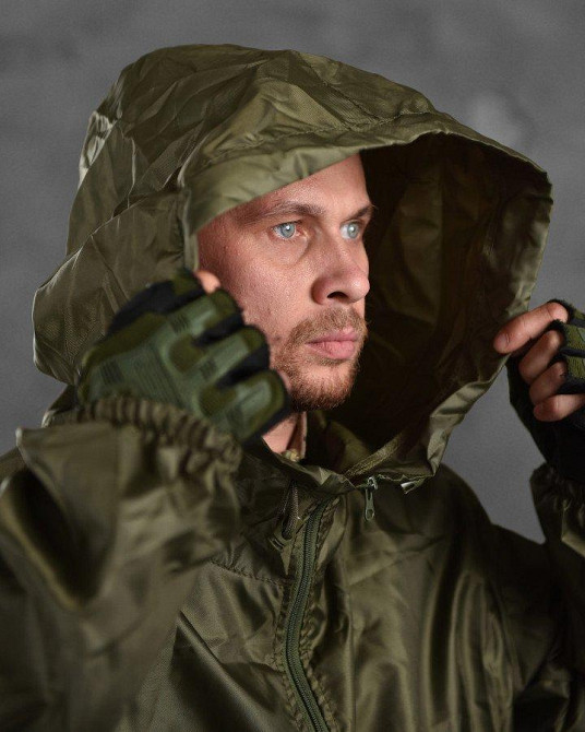 Чоловічий дощовик костюм дощовий штани куртка маскувальний олива Одеса - фото 5