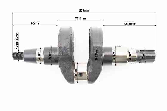 Колінвал 178FA ZUBR (Dшийки-38mm, H-104,5mm) під шліц Киев
