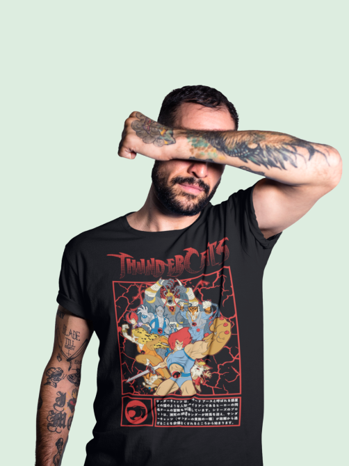Футболка з аніме принтом Тхундеркатс Аніме Вінтаге Ретро оверсайз (S/M/L) Чорний AnimeJ0583 Дніпро - фото 5