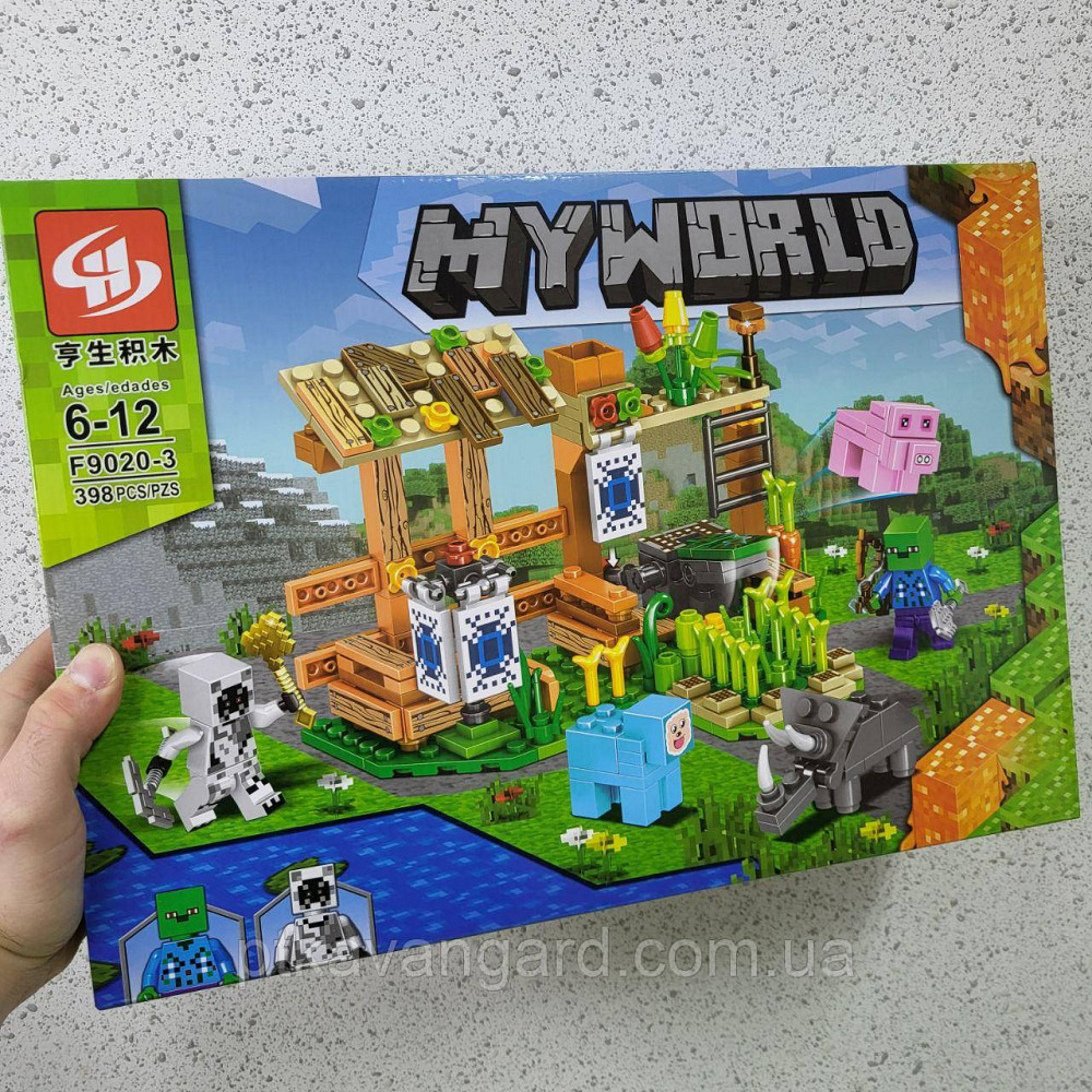 Конструктор Майнкрафт My World 398 деталей блочний F 9020-3 Хмельницький - фото 1