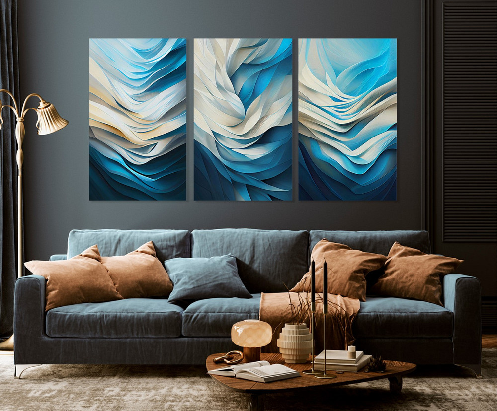 Модульная картина в гостиную / спальню  Абстракція   ART-136_3A 100х150 см Киев - изображение 3