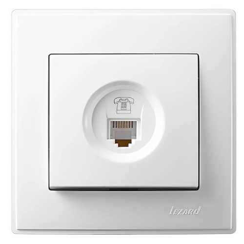 LESYA білий Розетка внутрішня телефонна євро Лезард Житомир - фото 1
