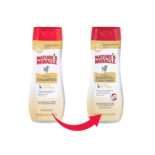 Шампунь-кондиціонер 8in1 Nature’s Miracle для собак з ароматом вівсяного молока та фісташки 473 мл Київ - фото 3