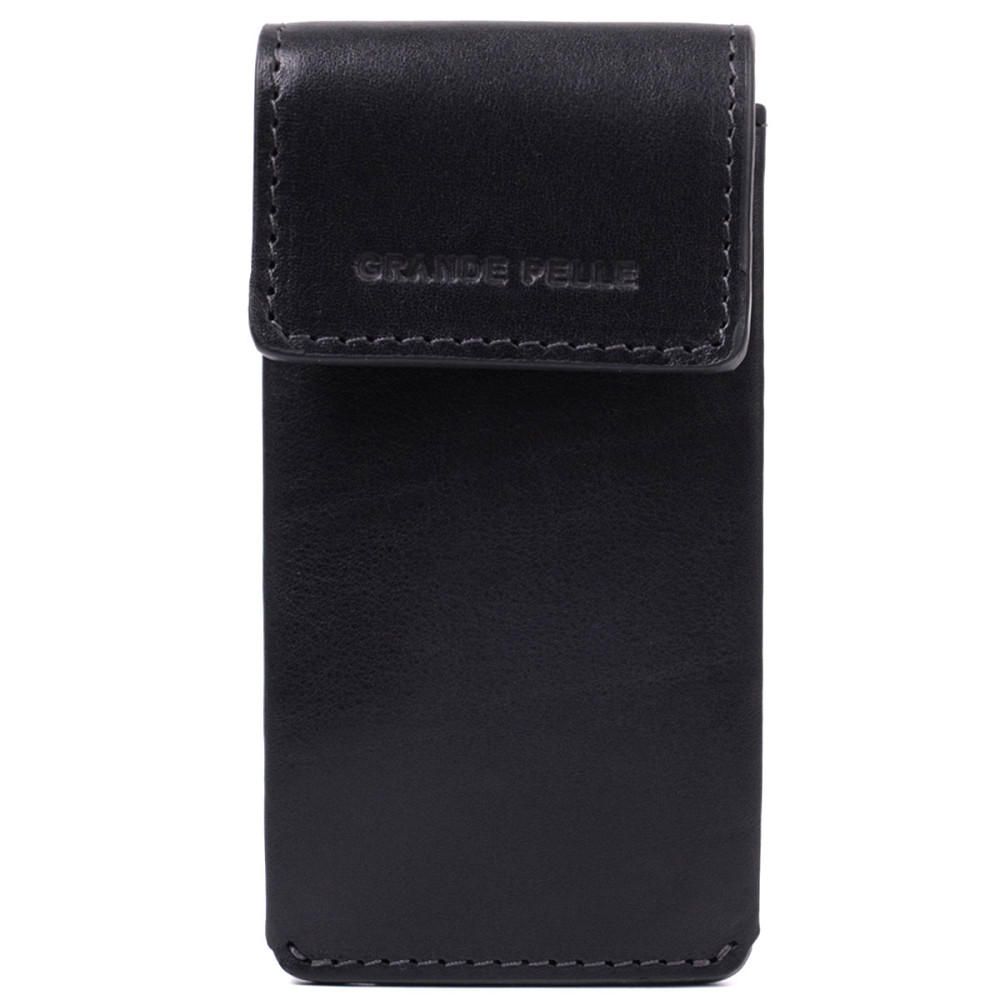 Ключниця футляр із натуральної шкіри GRANDE PELLE 22568 Чорний Київ - фото 8