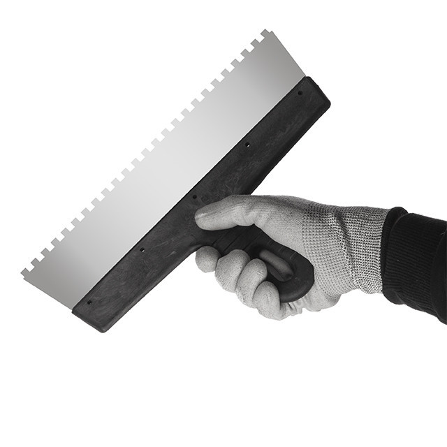 Шпатель із нержавіючої сталі, 300 мм, зуб: 6×6 мм INTERTOOL KT-2306 Київ - фото 3