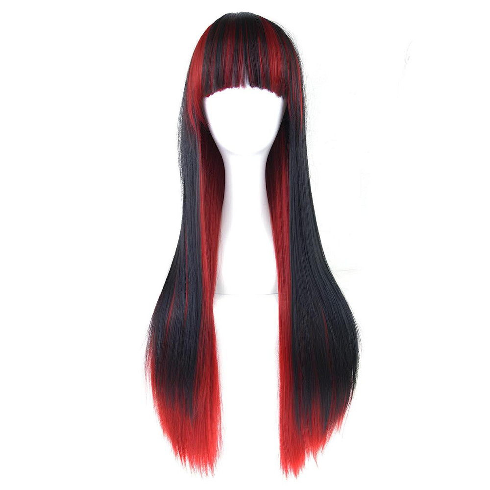 Довгі вогняні перуки RESTEQ 70 см — пряме синтетичне волосся для косплею, аніме, фотосесій та тематичних заходів Київ - фото 2