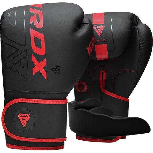 Боксерські рукавиці RDX F6 MATTE RED-6OZ (капа в комплекті) Каменское - изображение 1