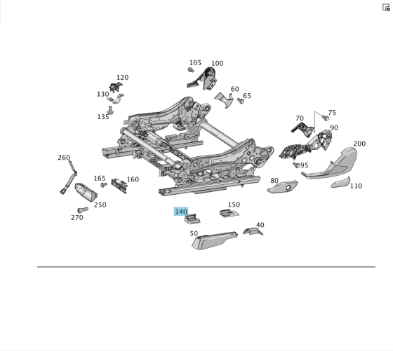 Mercedes-Benz  A1669190800 9051 Внутрішня передня кришка санки переднього правого сидіння чорна ML/GLE W166 GLE Coupe C292 GL/GLS X166 Одеса